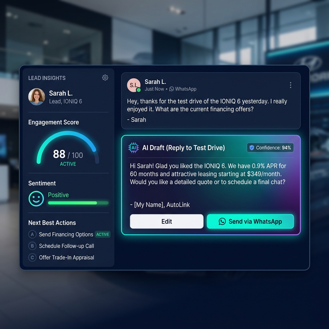MotorX AI-powered communication and lead qualification assistant